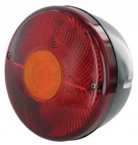 Lampa tylna zespolona, okrągła 12/24V czerwona/pomarańczowa przykręcana 14
