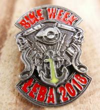 Bike Week Łeba 2018 Silnik Czaszki Znaczek Zlotowy Blacha