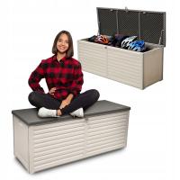 САДОВЫЙ СУНДУК 390 Л БАЛКОННОЕ СИДЕНЬЕ СУНДУК БОЛЬШОЙ-LARUS БЕЖЕВЫЙ