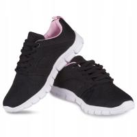 ЖЕНСКАЯ СПОРТИВНАЯ ОБУВЬ ЧЕРНЫЙ РОЗОВЫЙ РАЗМЕР 39 БЕЛАЯ ПОДОШВА