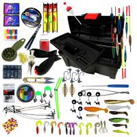 Набор рыболовных коробок, аксессуары, рыболовные приманки, поплавок, спиннинг