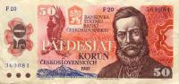 Czechosłowacja - BANKNOT - 50 Koron 1987 - LUDOVIT STUR - Bratysława