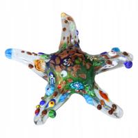 SZKLANA DEKORACJA Rozgwiazda Wielobarwna 12cm Typu MURANO