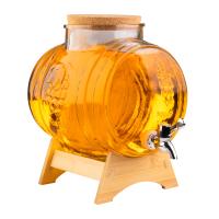 Стеклянная бочка с краном 5л бочка анталек графин для виски для воды