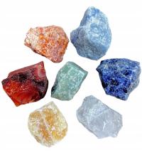 CZAKRY Kamienie Surowe Naturalne Minerały Zestaw 7szt Prezent ZDROWIE