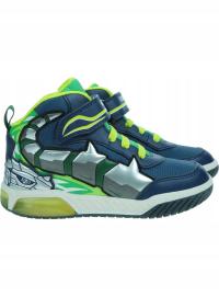 TRAMPKI PRZEJSCIOWE GEOX INEK NAVY/LIME LED LIGHTS