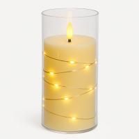 Świeczka Led 12,5cm elektryczny wkład do zniczy świeca efekt płomienia