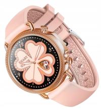 Smartwatch damski na różowym pasku silikonowym Rubicon RNBE74 Rose Gold