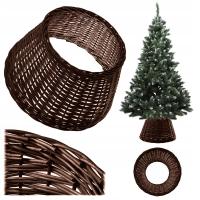 OSŁONA WIKLINOWA NA STOJAK POD CHOINKĘ 45 cm OSŁONKA KOSZ STOJAKA BRĄZOWY