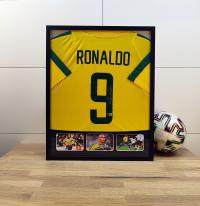 Ronaldo, Brazylia - koszulka z autografem w ramie od 1zł! (zag)