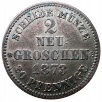 NumisMATI D3133 2 nowe grosze 1873 srebro