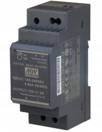 2× Zasilacz DIN Mean Well HDR-30-12 12V DC 2A 24W