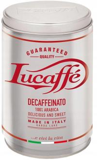 Кофе в зернах без кофеина Lucaffe Decaffeinato 100% Arabica 250 г может