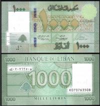 Banknot Liban 1000 LIVRES 2016 UNC