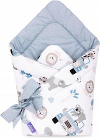 100% Bawełna Rożek Niemowlęcy Blue Safari JUKKI