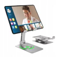 Podstawka STOJAK NA TABLET STABILNY OBROTOWY SKŁADANY srebrny