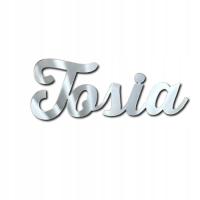 IMIE Napis DOWOLNY Słowo dowolne Dekor na tort Imię Plexi Srebrne