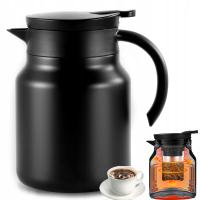 DZBANEK TERMICZNY METALOWY 1L, TERMOS KONFERENCYJNY, NA KAWĘ HERBATĘ, ZIMNE&GORĄCE NAPOJE