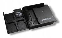 Pudełko, etui, futerał na cztery karty microSD i jeden adapter microSD-SD