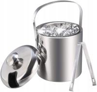 Атласное ведро для льда и щипцы для льда из нержавеющей стали