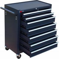 Wózek narzędziowy Carmax czarny 7 szuflad z zamkiem i hamulcem