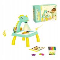 PROJEKTOR do nauki rysowania DINO MIĘTOWY DLA 3 4 5 LATKA