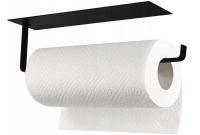 Вешалка держатель кухонного бумажного полотенца металлический матовый черный 26,5 см