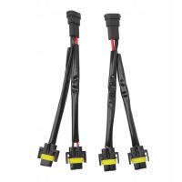 2 sztuk H11 H8 H9 przedłużacz kable w wiązce męski na żeński 2-drożny