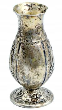 Bardzo ładny WAZONIK neorokokowy, Niemcy, SREBRO 800, 19 wiek, 76 gram