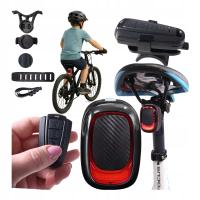 Lampka Rowerowa Tylna Zabezpieczenie do Roweru Alarm Rowerowy Głośny Safety