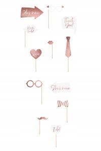 GADŻETY DO ZDJĘĆ NA ŚLUB 12 SZT. FOTOBUDKA INSTAX