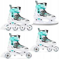 Rolki Łyżwy 4w1 RAVEN Profession White/Mint
