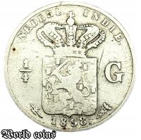 1/4 GULDEN 1898 INDIE HOLENDERSKIE