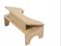 BAMBUSOWY STOŁEK TOALETOWY ERGONOMICZNY PODNÓŻEK 2W1 ZDROWE JELITA