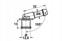 ELEMENT PRZEWODU HAMULCOWEGO DŁ. 32MM ATE