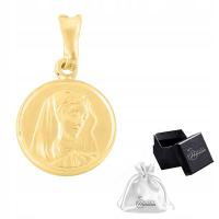 Medalik Wisiorek srebro pr.925 Zawieszka Złota Matka Boska Madonna
