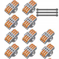 SZYBKOZŁĄCZKA ELEKTRYCZNA KABLOWA ZŁĄCZKA PRZELOTOWA PRZYKRĘCANA 3 - 3 TORY