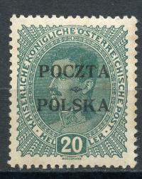 Fi 36 ** postfrisch F. I 55 wydanie krakowskie 20 halerzy atest Berbeka PZF