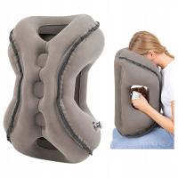 Dmuchana poduszka podróżna turystyczna do spania samolotu pociągu samochodu