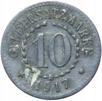 Posen Poznań-NOTGELD - 10 Pfennig 1917-цинк
