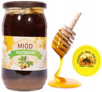 MIÓD KASZTANOWY NEKTAR Zbiór 2025 Polski 1,1kg + Gratis nabierak do miodu