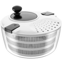 WIRÓWKA DO SAŁATY 4L BIAŁA RĘCZNA SUSZARKA DO WARZYW OWOCÓW Z SITKIEM
