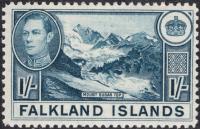 kol.bryt.Falkland Islands KGVI 1 Sh.czysty **