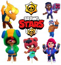 Топперы торт топпер кексы украшения BRAWL STARS дымность Леон 8шт