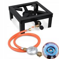 TABORET GAZOWY ŻELIWNY PALNIK NA BUTLE KUCHENKA TURYSTYCZNA WĄŻ 8KW