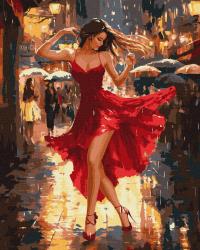 Obraz Malowanie po numerach Taniec w deszczu 40x50 IDEYKA NA RAMIE