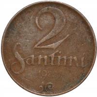 Łotwa 2 santimy 1922