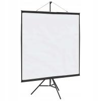 Ekran Projekcyjny Kwadrat 81 Cali 1:1 Ze Statywem Wysuwany Ekran Projektora