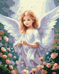 Obraz Malowanie po numerach 40x50 Wygląd anioła IDEYKA NA RAMIE