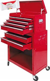 Двухсекционный сервисный шкаф Vorel 81830 красный 107x62x33 см